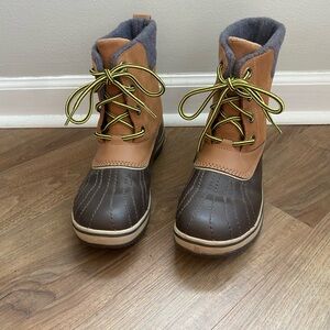 Sorel Slimpack II Lace Waterproof Boots Runner Brown Lace Winter-Size 6